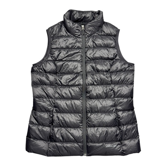 Eddie Bauer Women's CirrusLite Down Vest EB650 Black Full Zip Puffer Size Large - Picture 1 of 13